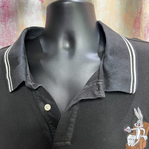 VTG ๐ Warner Bros Studio Men Polo Shirt Bugs Bunny Always in Control - Picture 3 of 11